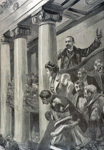 Anarchist Auguste Vaillant gooit zijn bom