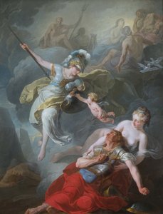 Slag van Minerva tegen Mars door Joseph Benoît Suvée