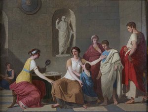 Cornelia, moeder van de Gracchi, c. 1793 door Joseph Benoît Suvée