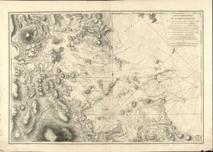 Bijzondere kaart van de haven van Boston met sondes, zandbanken, rotsen en andere nuttige richtingen voor de navigatie door Joseph Bernard; Des Barres Chabert