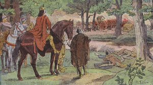 Het leger van Karel de Grote verbrandt een Duits dorp en vermoordt de inwoners