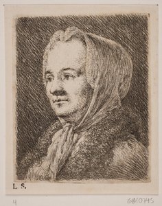 Borstbeeld van een middelbare vrouw door Joseph Brecheisen