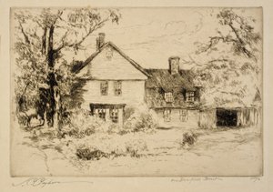 Op Deerfield Street (Oud huis op Deerfield) door Joseph C. Claghorn