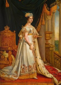 Koningin Therese in kroningsornament door Joseph Carl Stieler