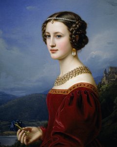 Portret van Cornelia Vetterlein door Joseph Carl Stieler