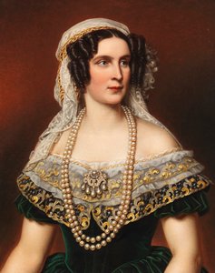 Portret van koningin Therese van Beieren, 1855 door Joseph Carl Stieler