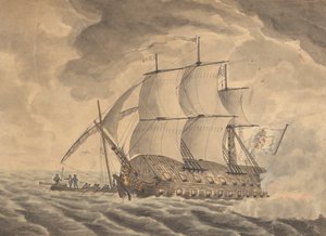 Junk Schip Gebruikt Tegen Gibraltar..Enkel Junk Schip door Joseph Cartwright