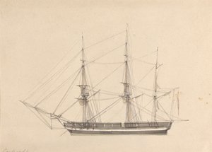 Zijaanzicht van een enkele bark door Joseph Cartwright