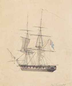 Enkele Hermafrodiete Brig, Achtersteven Vooruit