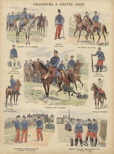 Chasseurs à cheval van het Franse leger door Joseph Charles (after) Beuzon