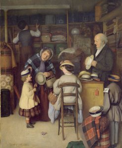 Een nieuwe hoed kopen, 1880 door Joseph Clark