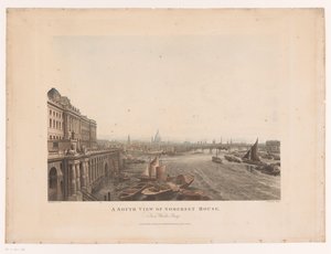 Gezicht op Somerset House en de Theems vanuit het zuiden