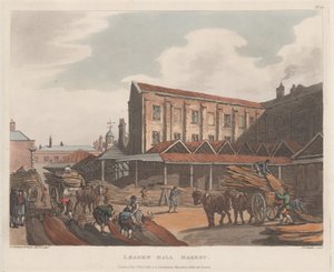 Leaden Hall Market, 1 januari 1809 door Joseph Constantine Stadler