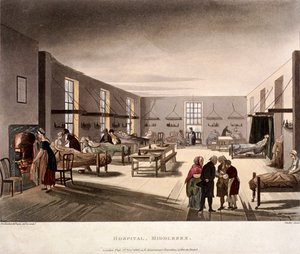 Mortimer Street, Marylebone, Londen, 1808 door Joseph Constantine Stadler