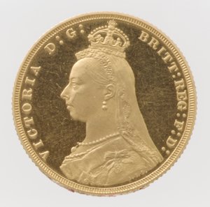 Koningin Victoria Jubileum Hoofd proef soeverein, 1887