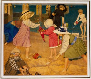 Op het Strand, Southwold door Joseph Edward Southall