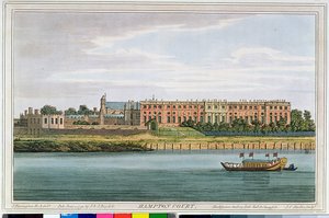 Hampton Court, gegraveerd door J.C. Stadler uit Havell