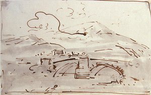 Landschap met een brug
