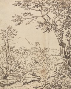 Bomen en een Verafgelegen Kasteel
