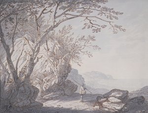 Uitzicht nabij Hastings, Sussex door Joseph Farington