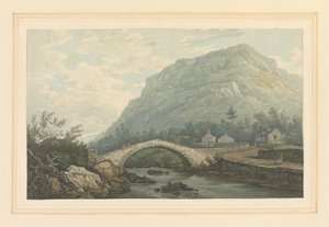 Uitzicht op de brug en het dorp Rydal door Joseph Farington