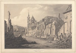 Uitzicht op het Klooster van de Clarissen in Valenciennes na het Beleg door Joseph Farington