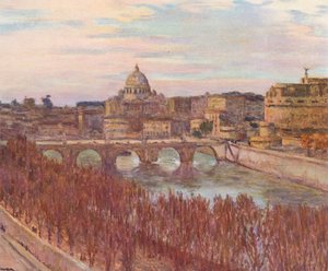 Rome: Uitzicht op Rome vanaf het Primoli-paleis door Joseph Felix Bouchor