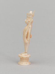 Witte pion, schaakstuk, India, circa 1820 door Joseph Felix Bouchor