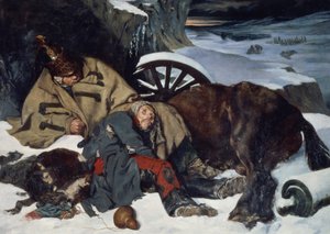 Scène van de Terugtocht uit Rusland door Joseph Fernand Boissard de Boisdenier