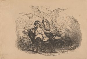 De personificatie van schilderkunst en muziek door Joseph Fischer