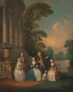 Portret van een familie door Joseph Francis Nollekens