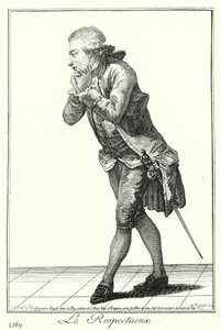 De Respectvolle Man (gravure) door Joseph Franz von (after) Goez