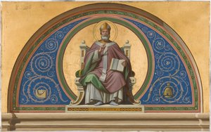 Schets voor de Saint-Ambroise kerk: Saint Ambroise door Joseph Frederick Charles Soulacroix