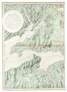 Een uitzicht op de stad en haven van Halifax, vanaf de kust van Dartmouth door Joseph Frederick Wallet DesBarres