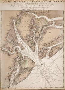 Kaart van Port Royal in South Carolina, Verenigde Staten van Amerika door Joseph Frederick Wallet DesBarres