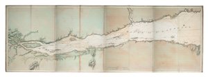 Kaart van de rivier de St. Lawrence, Noord-Amerikaanse Atlantische kust, c.1781