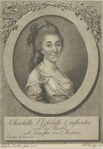 Portret van Elisa von der Recke 1754-1833, 1783 door Joseph Friedrich August Darbes