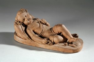 Maquette voor Jane Gott als een baby in het bos