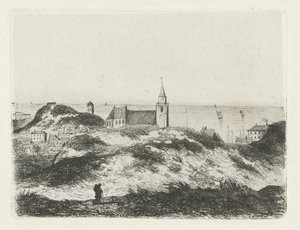 Gezicht op Scheveningen door Joseph Hartogensis