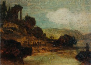 Landschap met ruïne