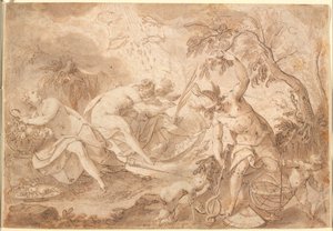 Verschillende Goden en Godinnen: Ceres, Venus, Mars en Mercurius door Joseph Heintz d.Æ.