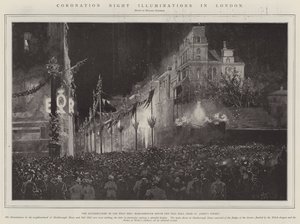 Kroningsnachtverlichting in Londen door Joseph Holland Tringham