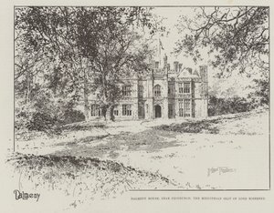 Dalmeny House, nabij Edinburgh, de Midlothian Zetel van Lord Rosebery door Joseph Holland Tringham