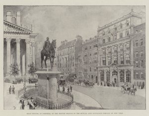 Hoofdkantoren, in Cornhill, van de Britse Tak van de Mutual Life Insurance Company van New York