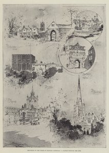 Heropening van het koor van de kathedraal van Norwich, een wandeling door de stad door Joseph Holland Tringham