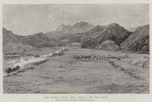 De Chitral Relief Force steekt de Swat-rivier over door Joseph Holland Tringham
