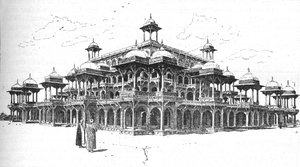 Het Mausoleum van Akbar, Agra, 1892, 1902 door Joseph Holland Tringham