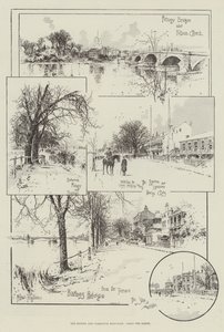 De Oxford en Cambridge Bootrace, langs de oevers door Joseph Holland Tringham