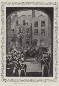 De koningin in Ierland, artsen van het Adelaide Hospital voorgesteld aan Hare Majesteit door Joseph Holland Tringham