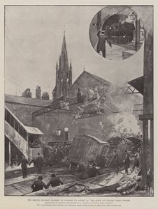 Het ernstige spoorwegongeluk in Glasgow op 30 augustus, de scène op Charing Cross Station